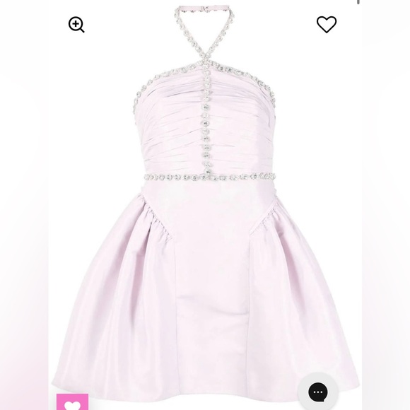 Self-portrait Crystal embellished halter neck mini dress lilac - Picture 9 of 9